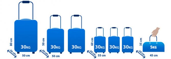 размеры багажа Ecolines